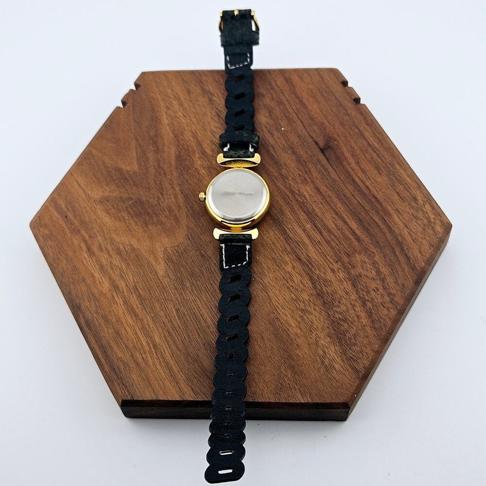 Vivani Women's Gold Tone Bracelet Watch Green Dial Black Braided Band Artsy Bold - Picture 6 of 7